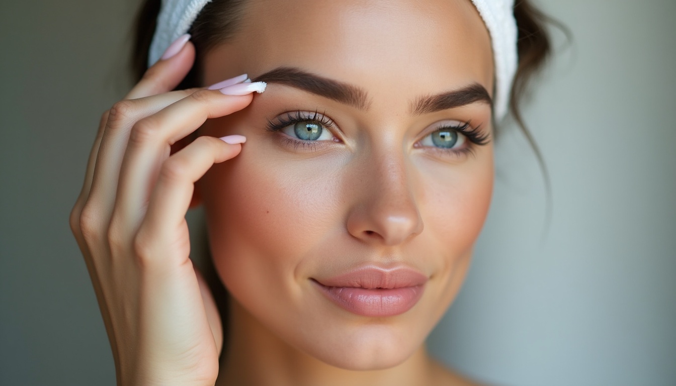 Femeie cu sprancene proaspat micropigmentate, exemplificand importanta ingrijirii dupa micropigmentare.